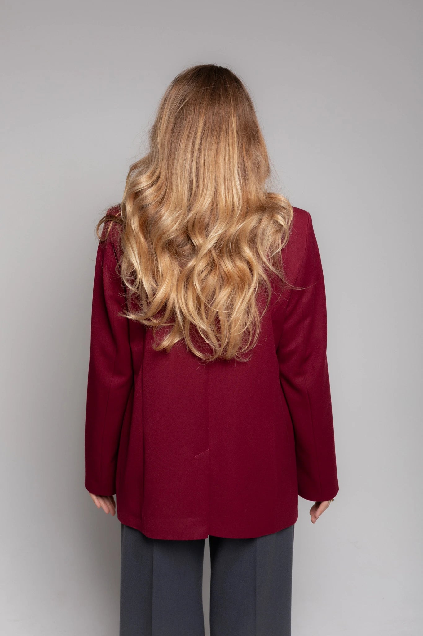Burgundy Blazer for Ladies ETANNA.EU